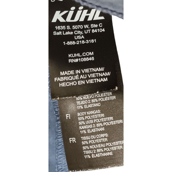 Kuhl Women's Blue 108846 Born In The Mountains Hiking Travel Pants Sz 8 Short - Picture 16 of 16